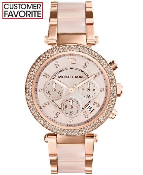 michael kors pink ceramic ladies watch|mk 5896.